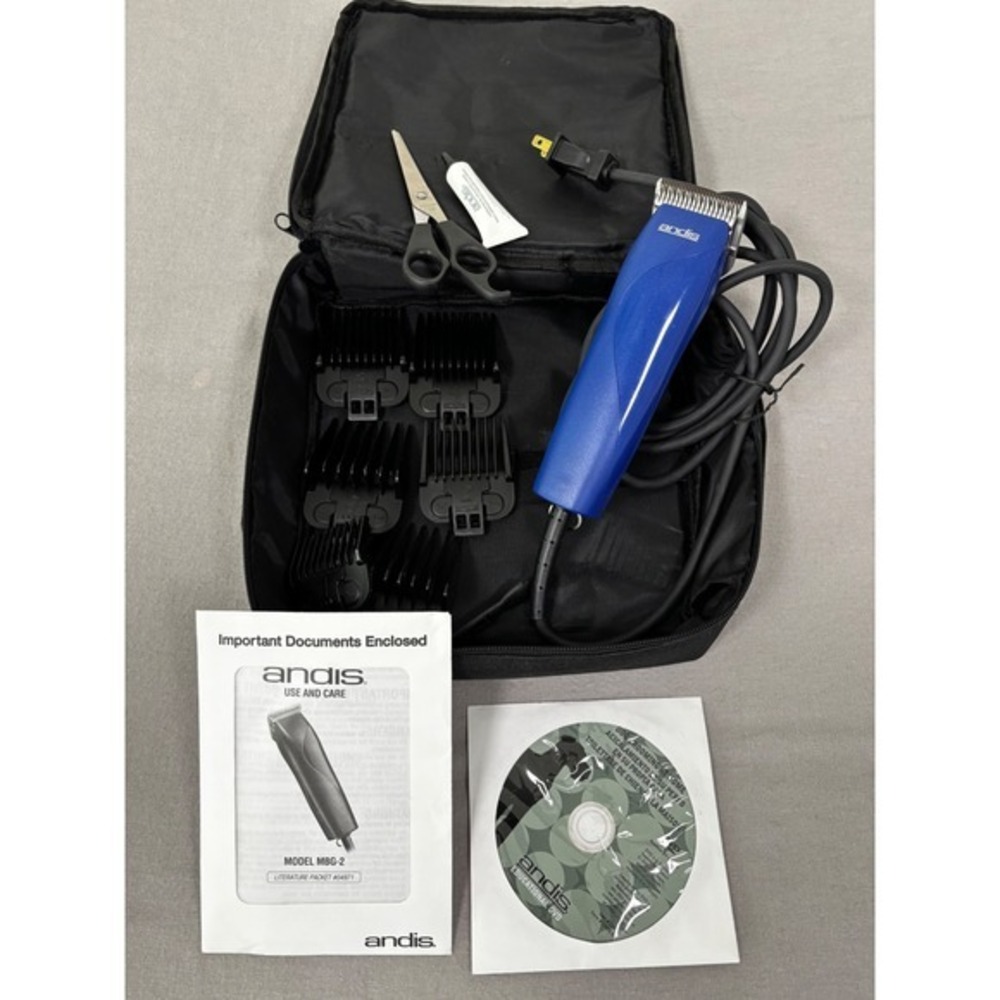 Andis Pro-Animal Professional Pet Clipper Kit Blue Model MBG-2 with Case